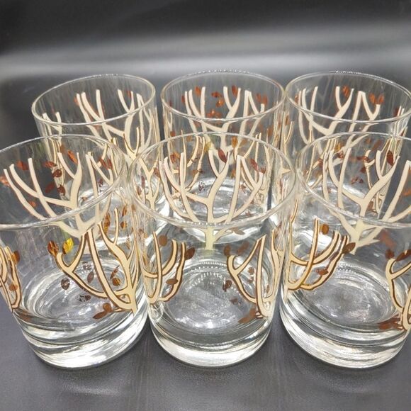 Vintage set of 6 drinking glasses - Picture 2 of 4